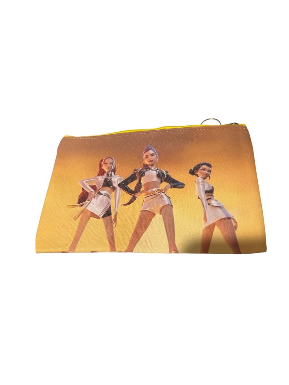New K-Pop Demon Hunters HUNTRX Trio Large Graphic Zip Pouch Rumi Zoey Mira